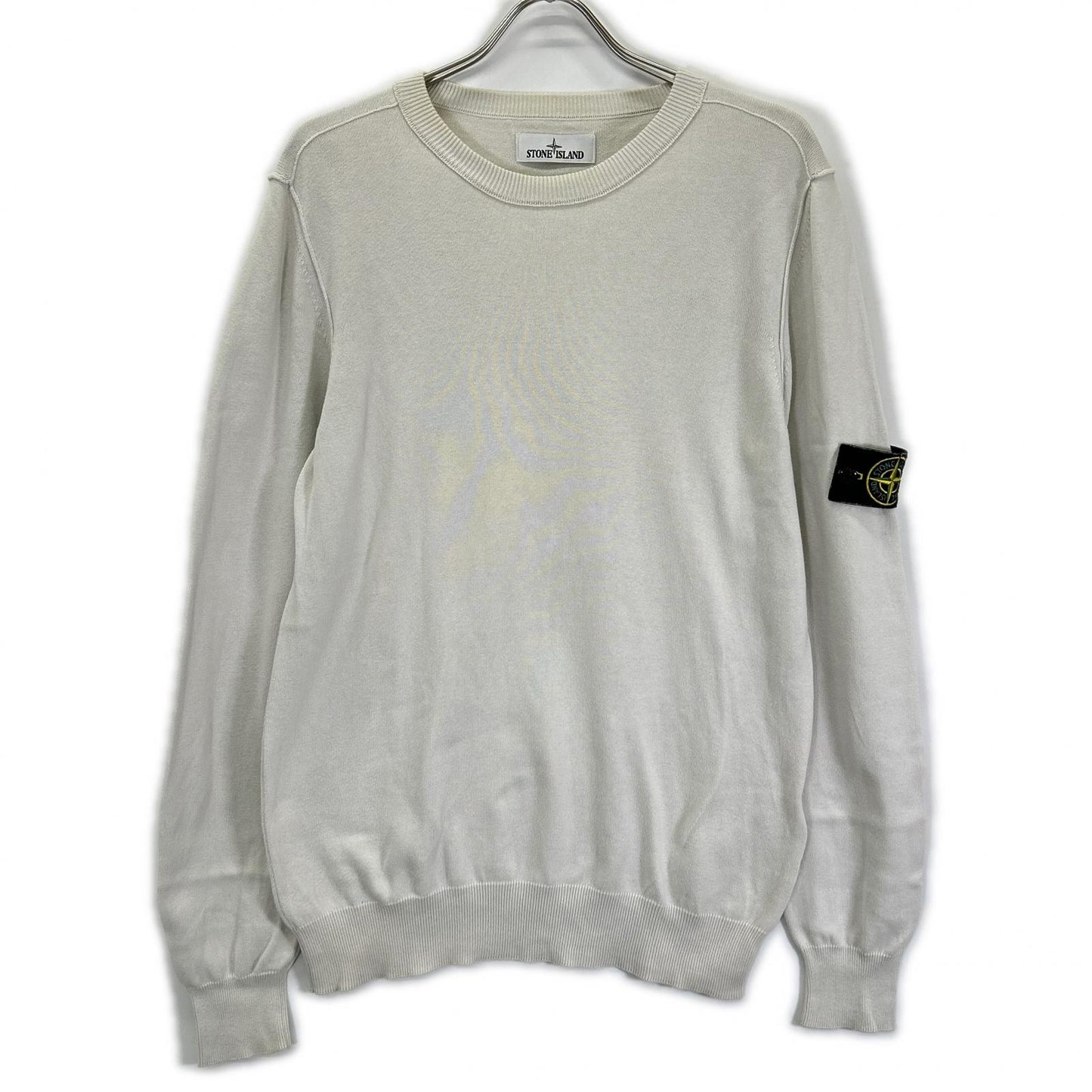 STONE ISLAND 7615540B2 Light Grey Soft Cotton Long Sleeve Size M