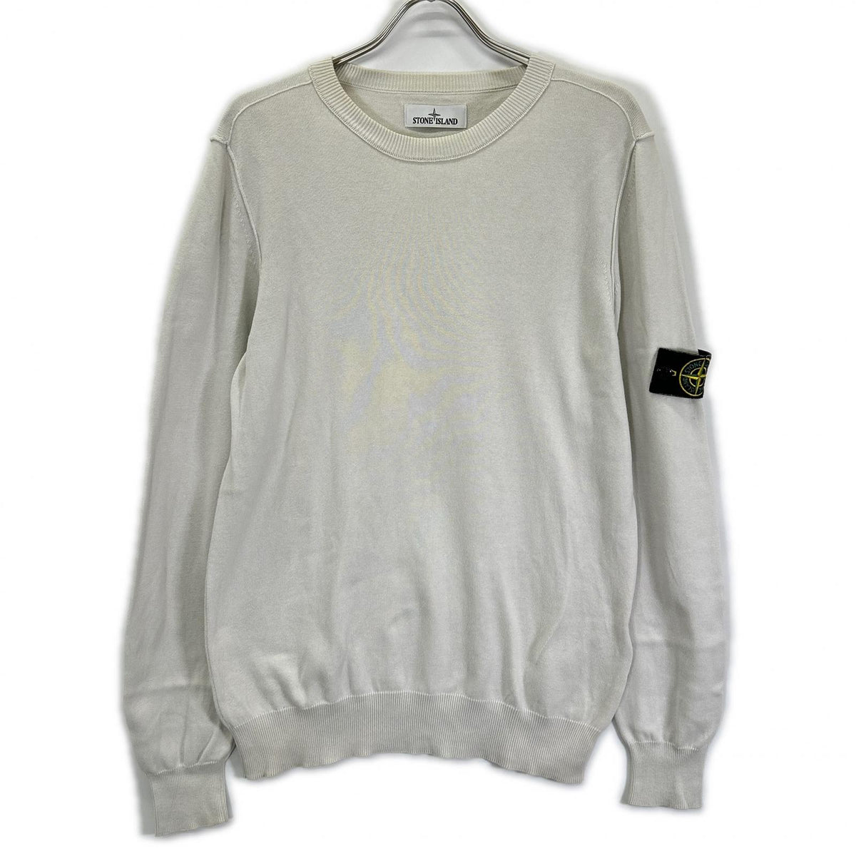 STONE ISLAND 7615540B2 Light Grey Soft Cotton Long Sleeve Size M