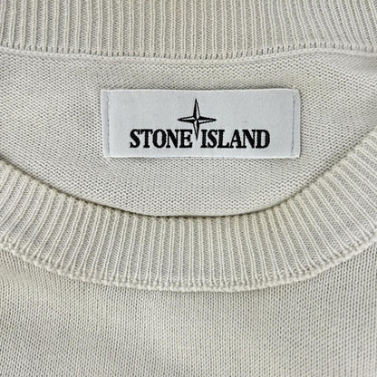 STONE ISLAND 7615540B2 Light Grey Soft Cotton Long Sleeve Size M