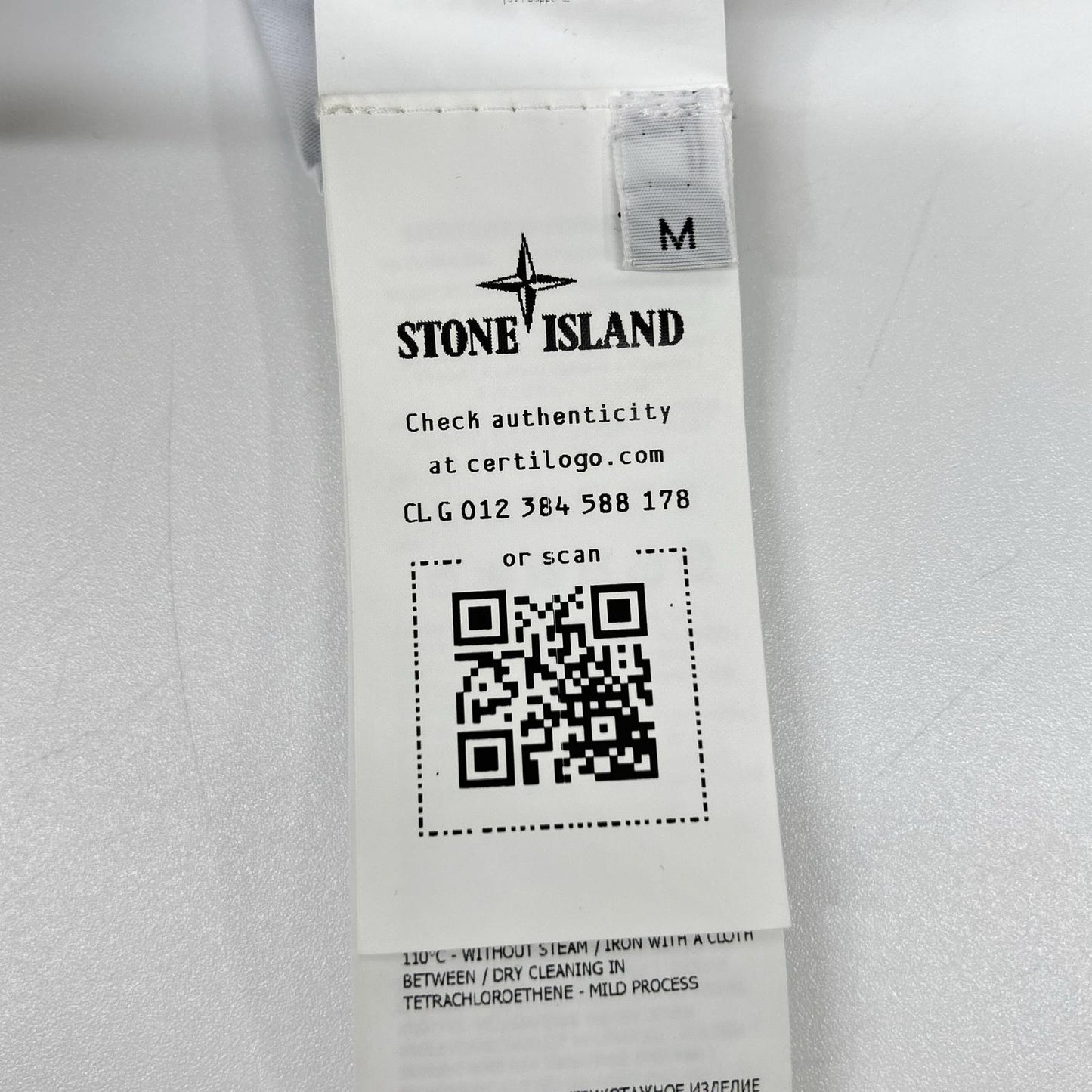 STONE ISLAND 7615540B2 Light Grey Soft Cotton Long Sleeve Size M