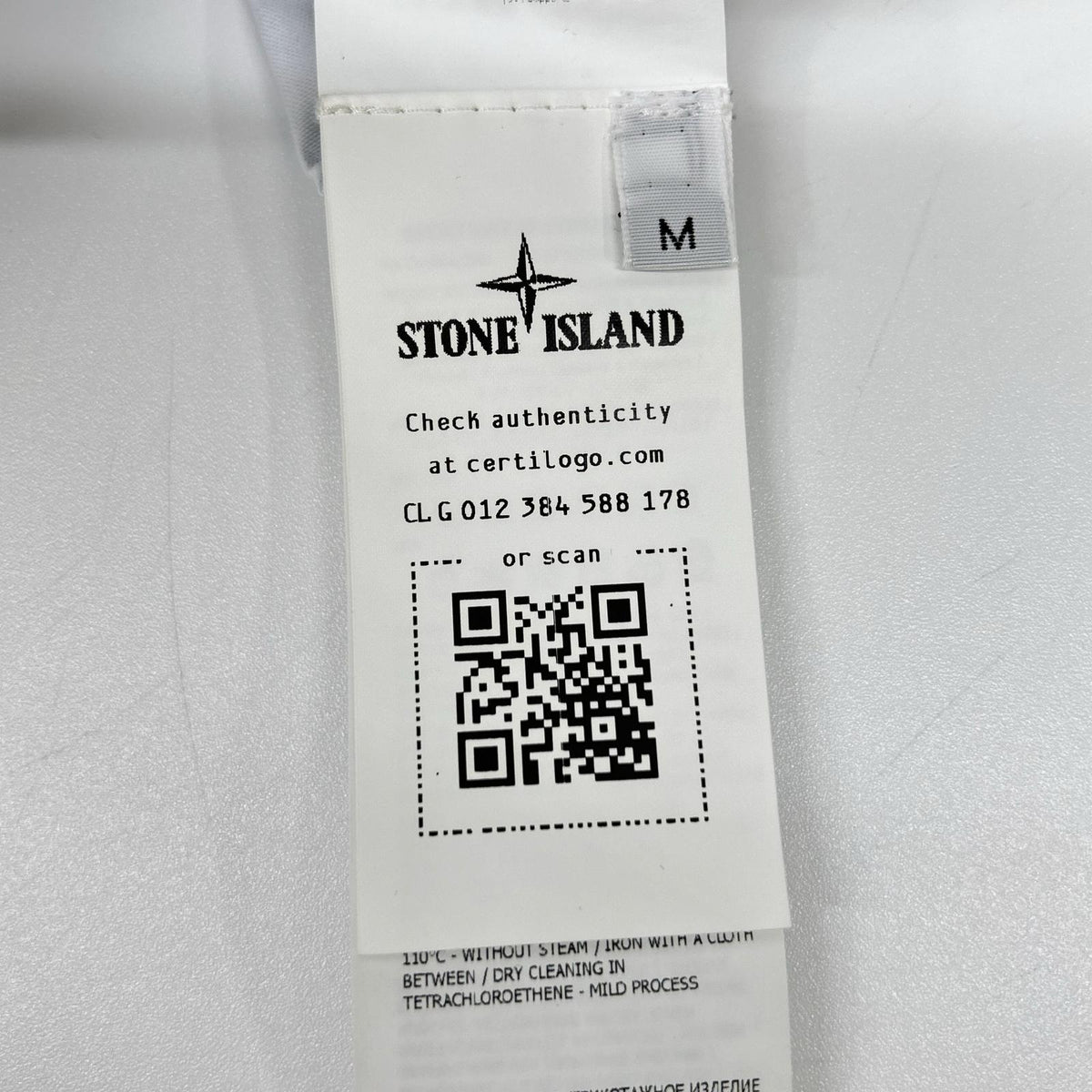STONE ISLAND 7615540B2 Light Grey Soft Cotton Long Sleeve Size M