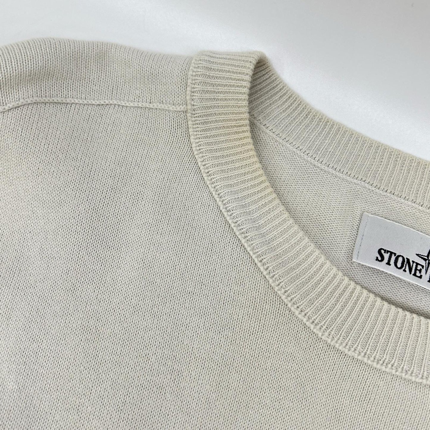 STONE ISLAND 7615540B2 Light Grey Soft Cotton Long Sleeve Size M