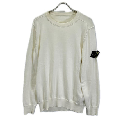 STONE ISLAND Organic Cotton Summer Sweater Ivory Size M
