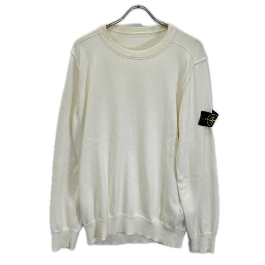STONE ISLAND Organic Cotton Summer Sweater Ivory Size M
