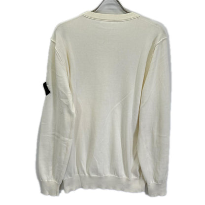 STONE ISLAND Organic Cotton Summer Sweater Ivory Size M