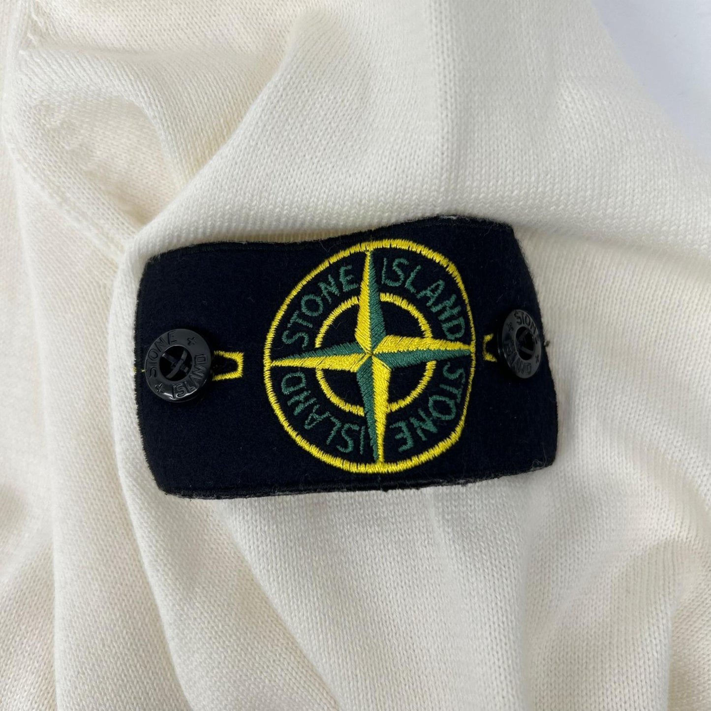 STONE ISLAND Organic Cotton Summer Sweater Ivory Size M