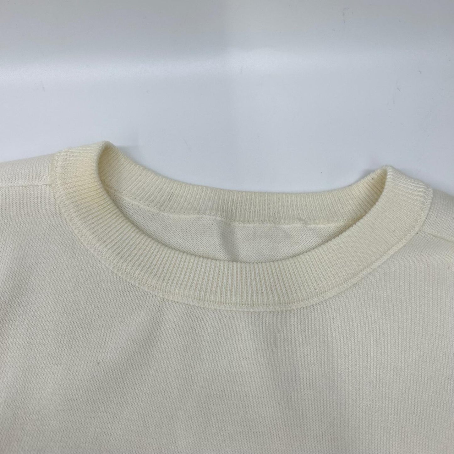STONE ISLAND Organic Cotton Summer Sweater Ivory Size M
