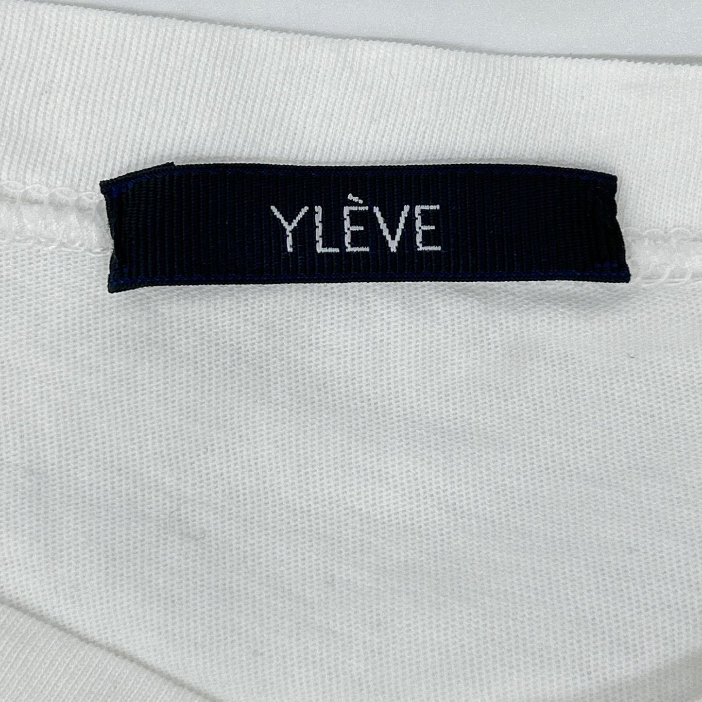 YLEVE White Cotton Henley Neck Short Sleeve Size 4