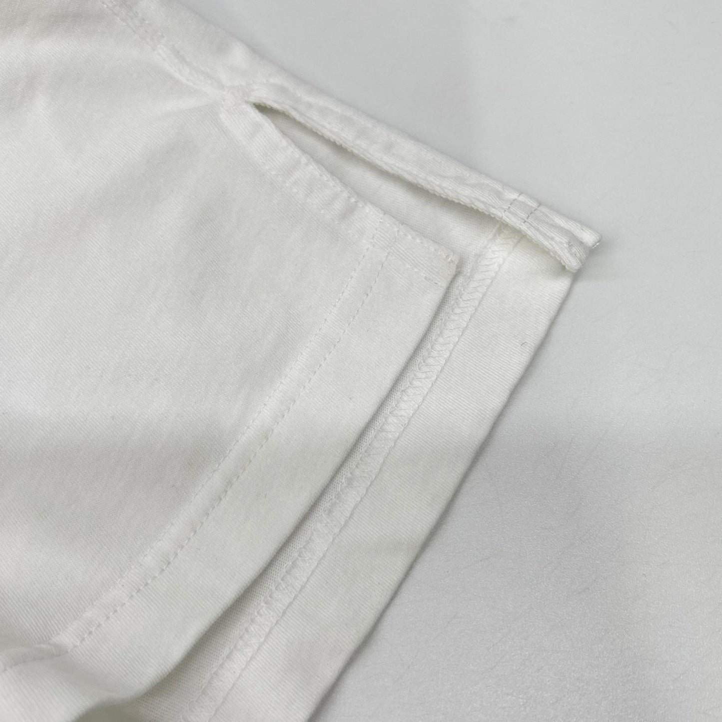 YLEVE White Cotton Henley Neck Short Sleeve Size 4