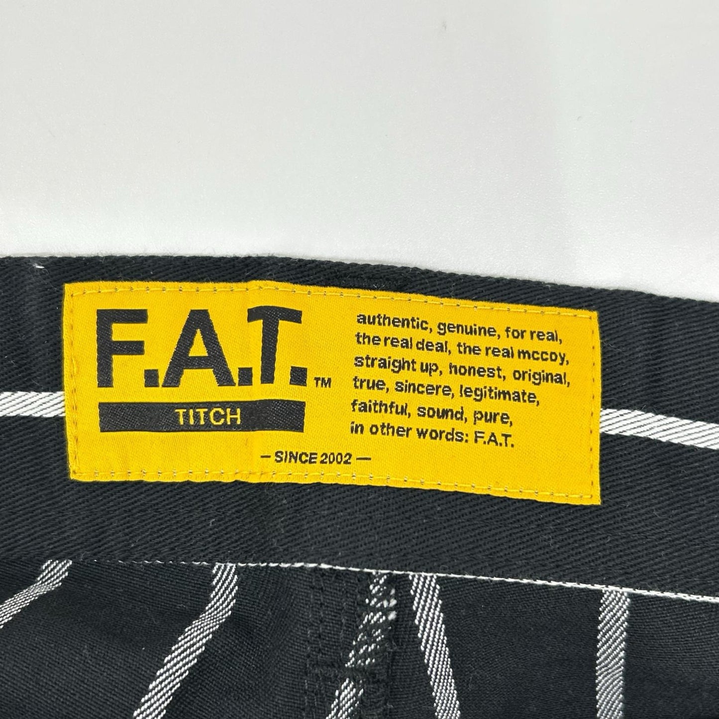 FAT x REDCAP Hammerkap Stripe Pants Black Size TITCH