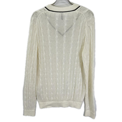 trenta settanta 30/70 Linen V-Neck Knit White/Black