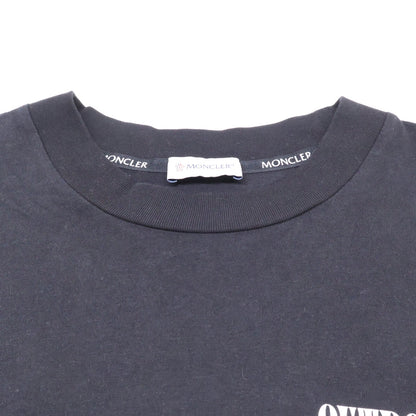 MONCLER H10918D00014 Logo Print Cotton T-Shirt Black Size M
