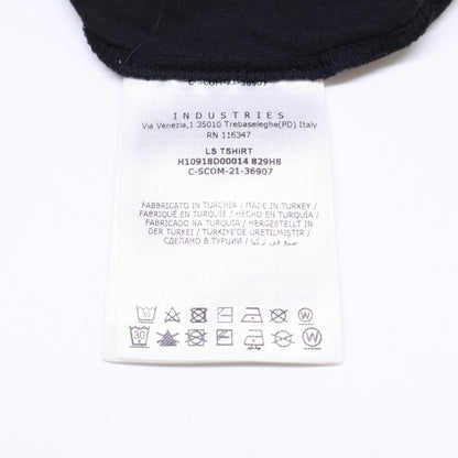MONCLER H10918D00014 Logo Print Cotton T-Shirt Black Size M