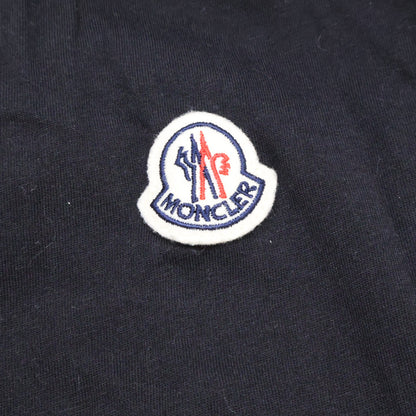 MONCLER H10918D00014 Logo Print Cotton T-Shirt Black Size M
