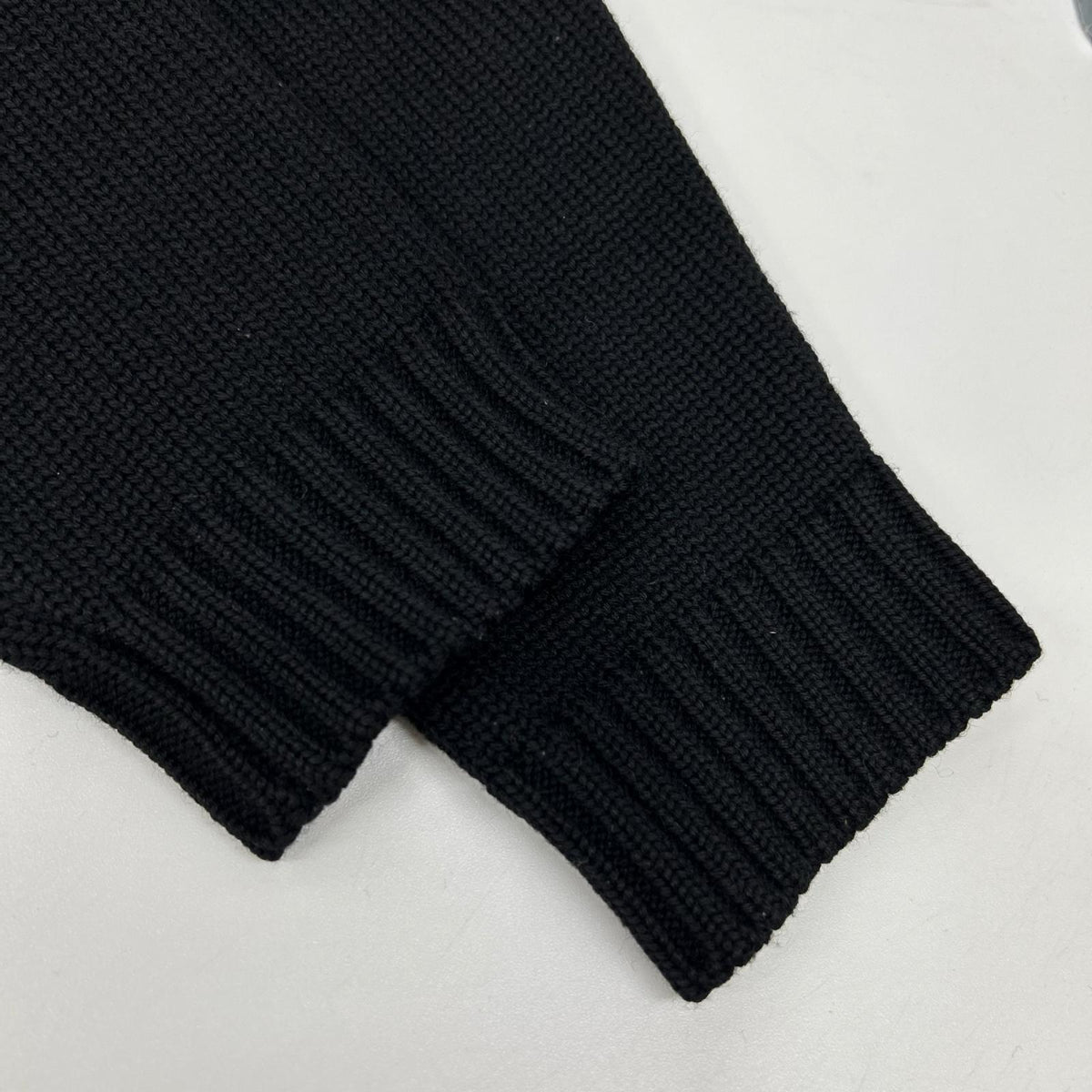 ZANONE Black Merino Mid-Gauge Turtleneck Knit Size 46