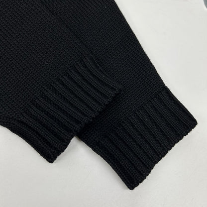 ZANONE Black Merino Mid-Gauge Turtleneck Knit Size 46