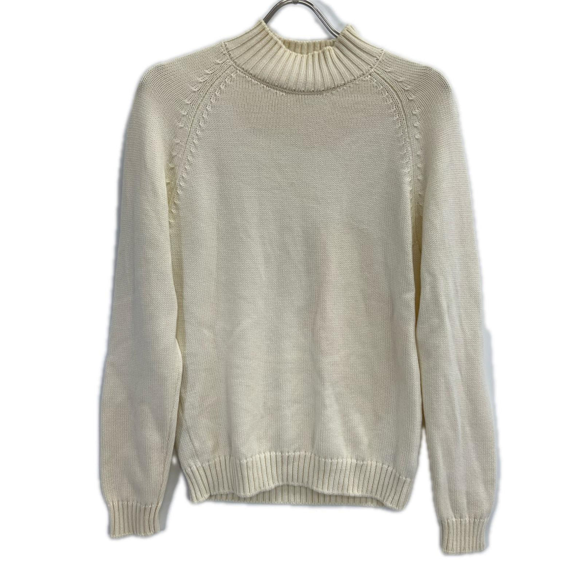 ZANONE Ivory 5-Gauge Wool Mock Neck Sweater Size 46