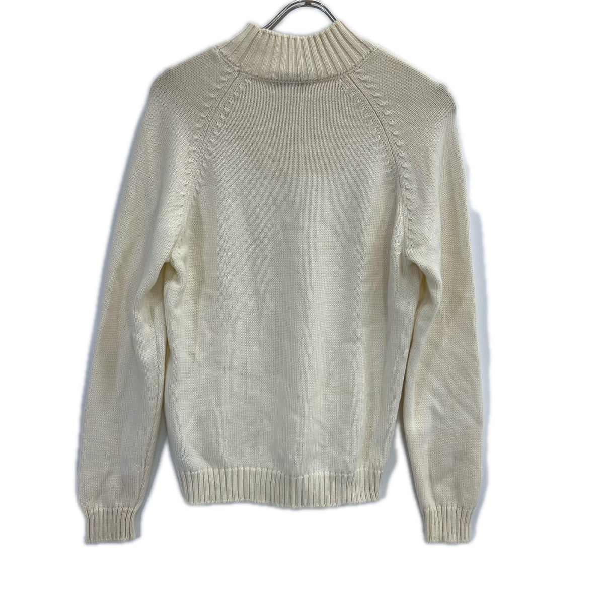 ZANONE Ivory 5-Gauge Wool Mock Neck Sweater Size 46