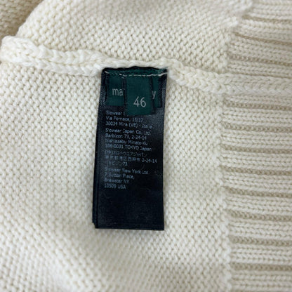 ZANONE Ivory 5-Gauge Wool Mock Neck Sweater Size 46