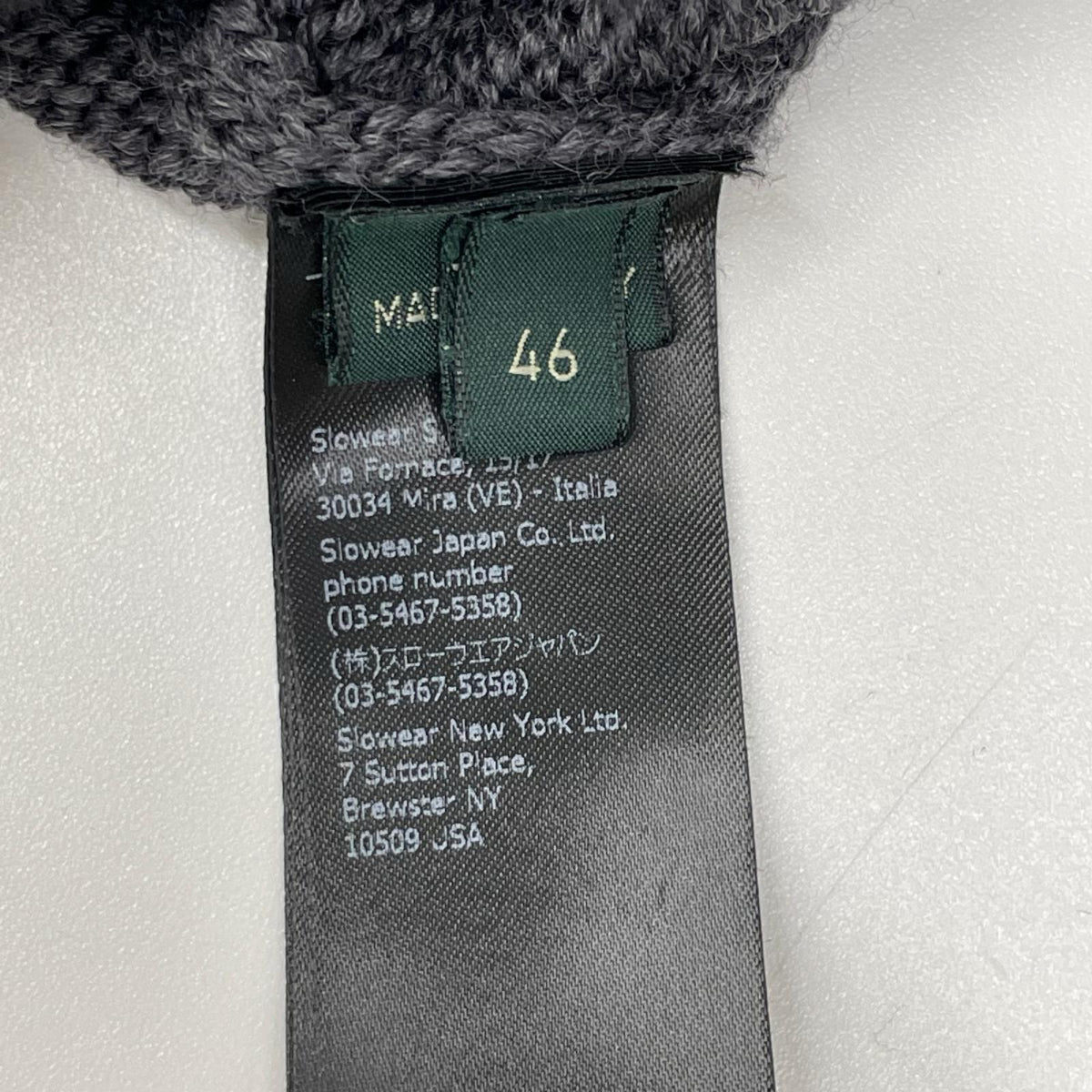 ZANONE Gray 5-Gauge Wool Solid Mock Neck Knit Size 46