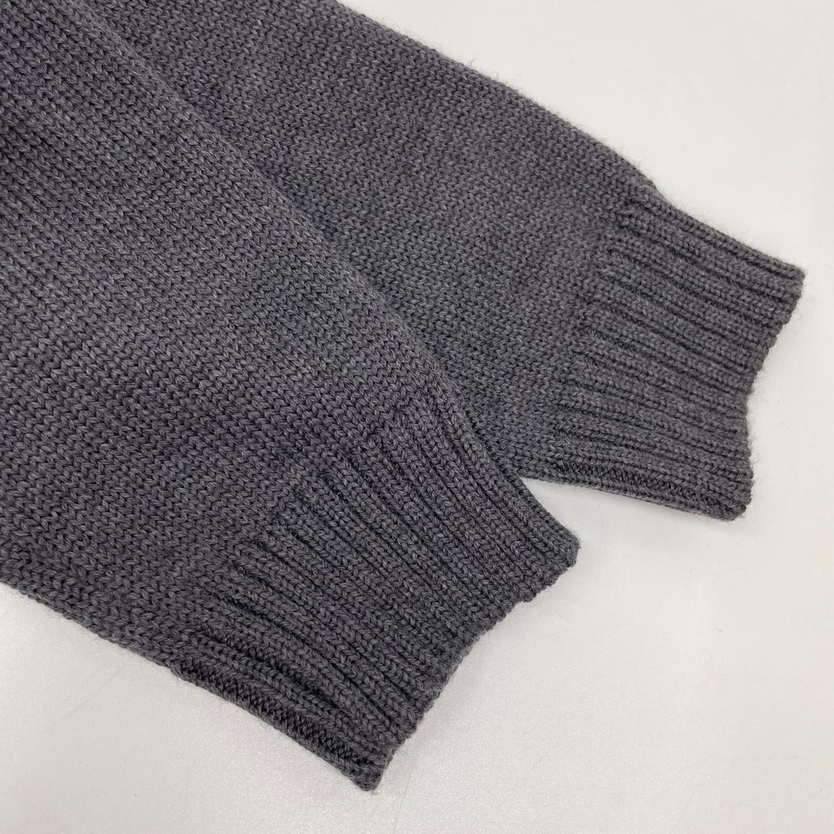 ZANONE Gray 5-Gauge Wool Solid Mock Neck Knit Size 46