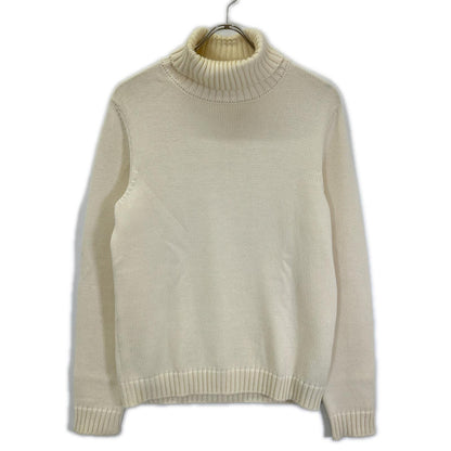 ZANONE Ivory 5-Gauge Wool Solid Turtleneck Knit Size 48