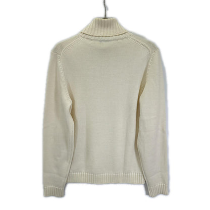 ZANONE Ivory 5-Gauge Wool Solid Turtleneck Knit Size 48