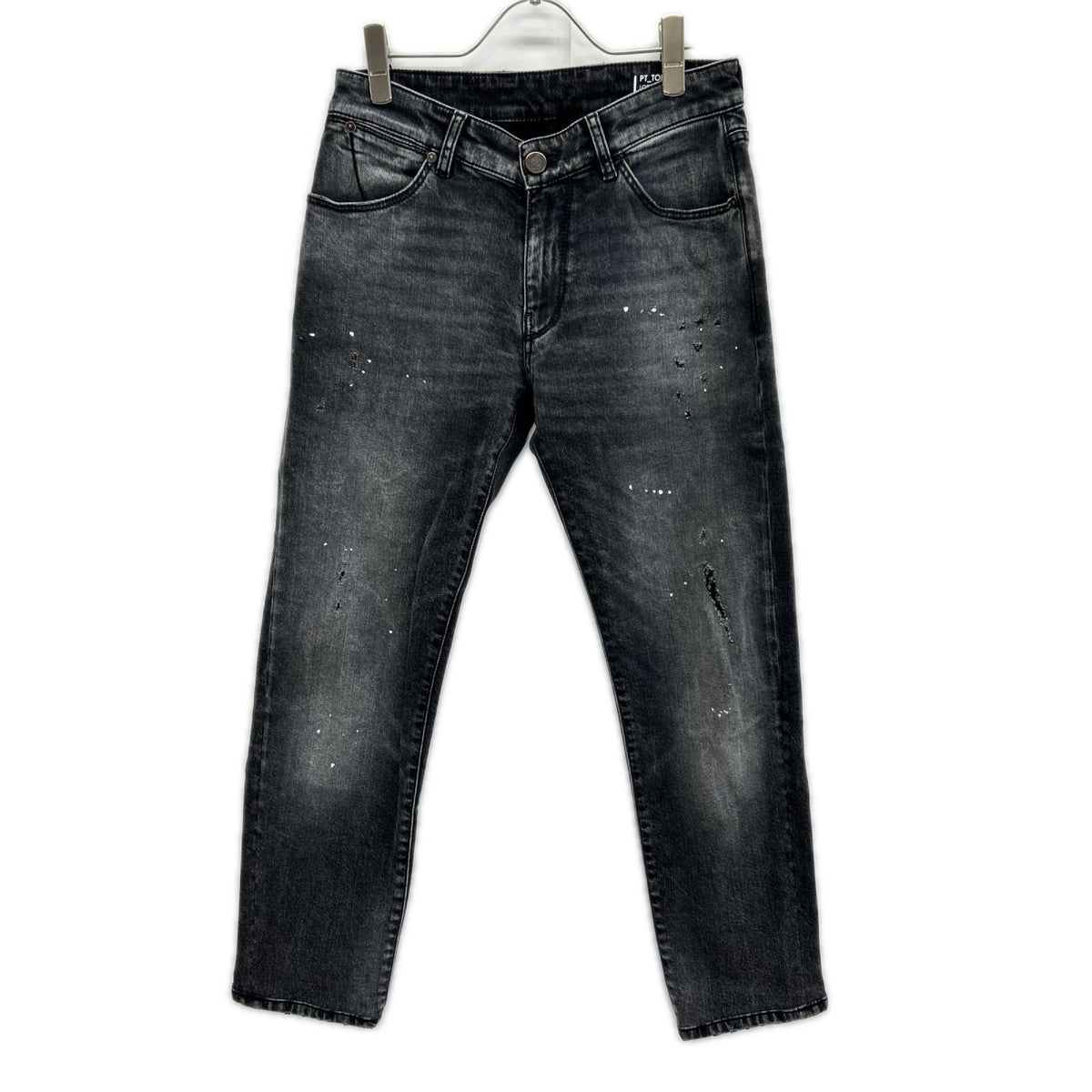 PT TORINO N231-P285 Distressed Stretch Jeans Gray Size 28