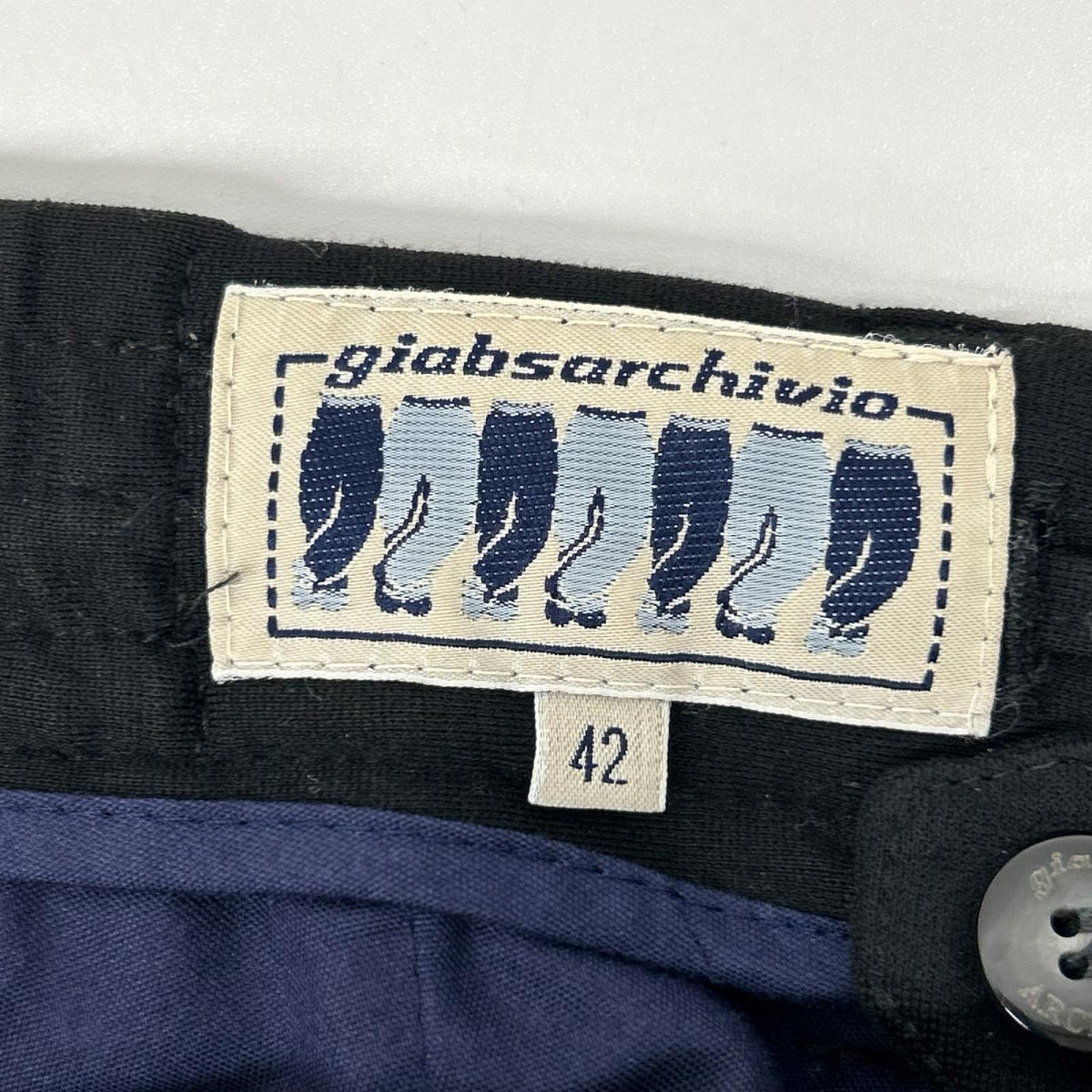 giab's ARCHIVIO 993099 Black Easy Rayon Slacks Pants Size 42