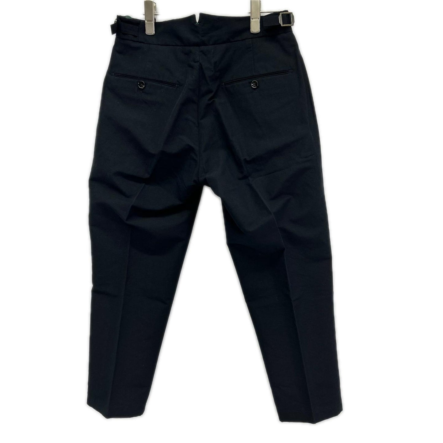 BERWICH Black 2-Tuck Cropped Cotton Pants Size 44