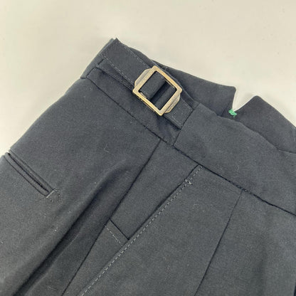 BERWICH Black 2-Tuck Cropped Cotton Pants Size 44