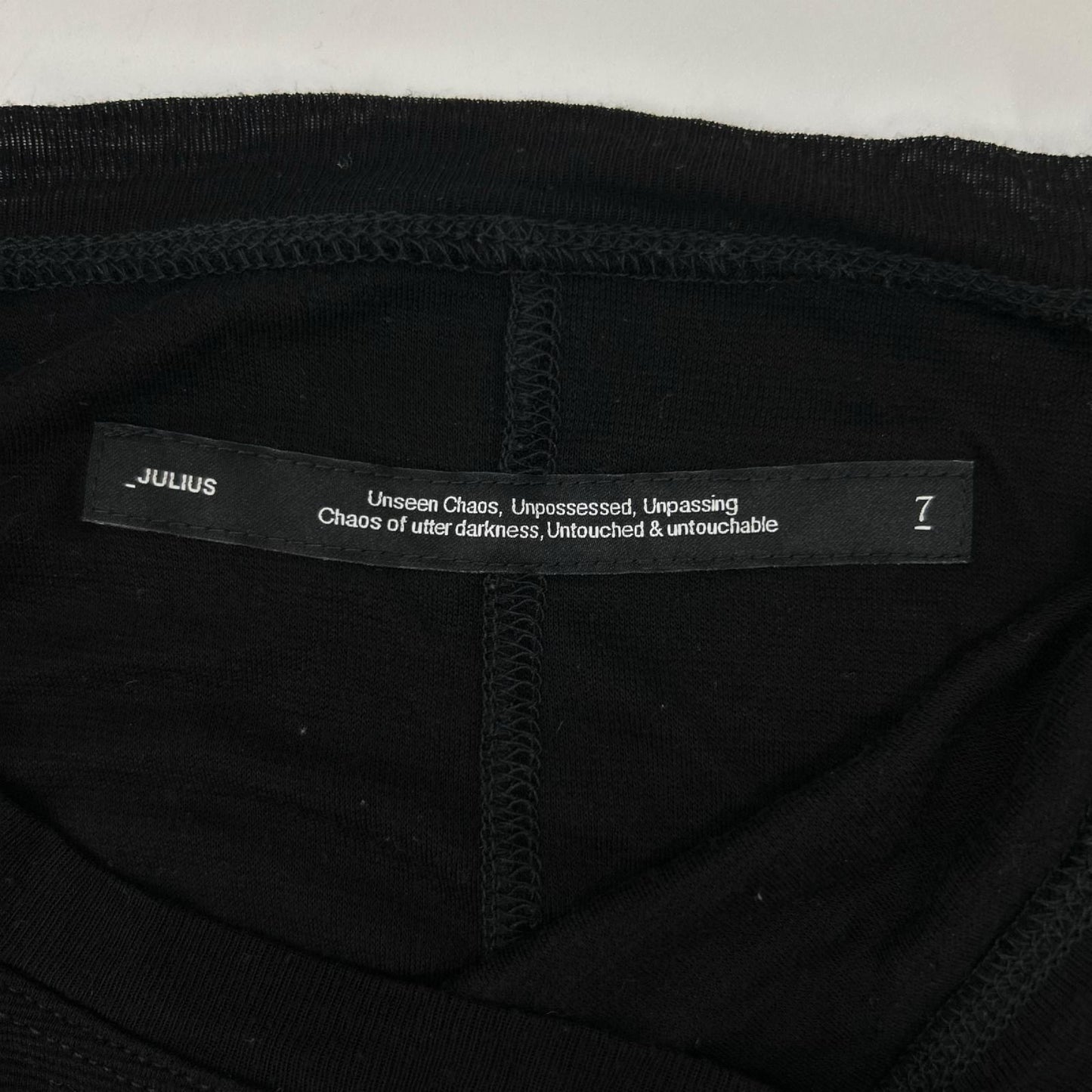 JULIUS '23 Collection 827CUM7 Short Sleeve Poncho Black