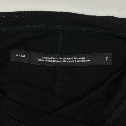 JULIUS '23 Collection 827CUM7 Short Sleeve Poncho Black