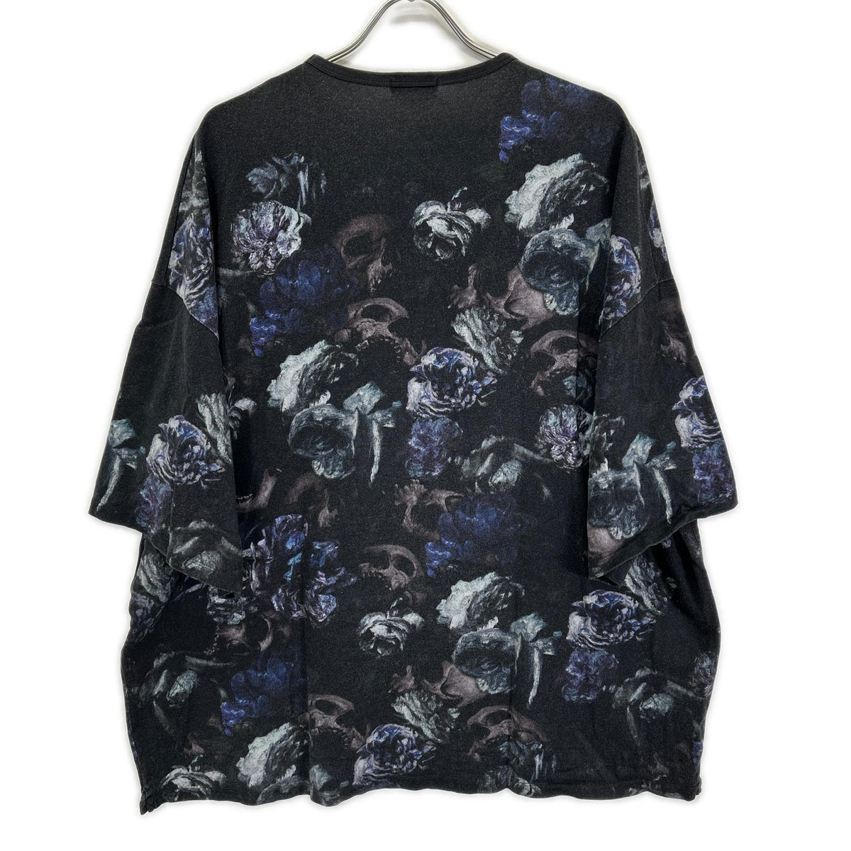 LAD MUSICIAN 21AW Skull Floral Print T-Shirt Black Size M