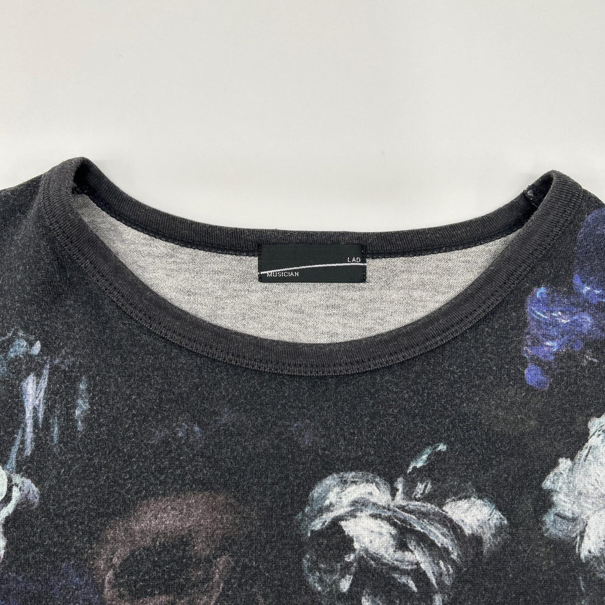 LAD MUSICIAN 21AW Skull Floral Print T-Shirt Black Size M