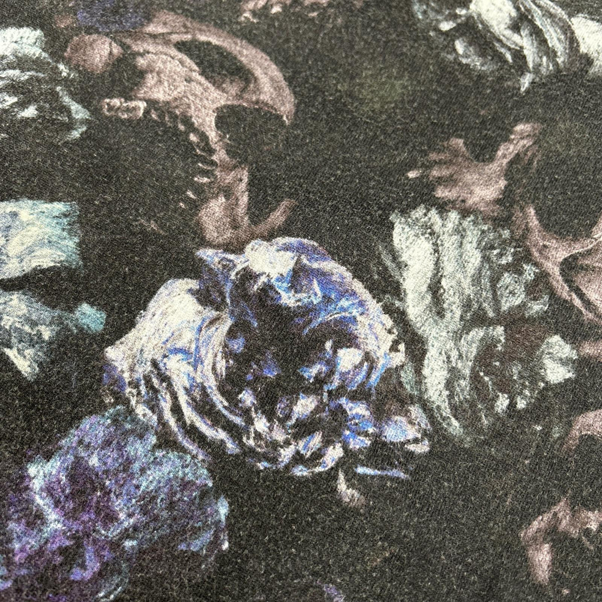 LAD MUSICIAN 21AW Skull Floral Print T-Shirt Black Size M