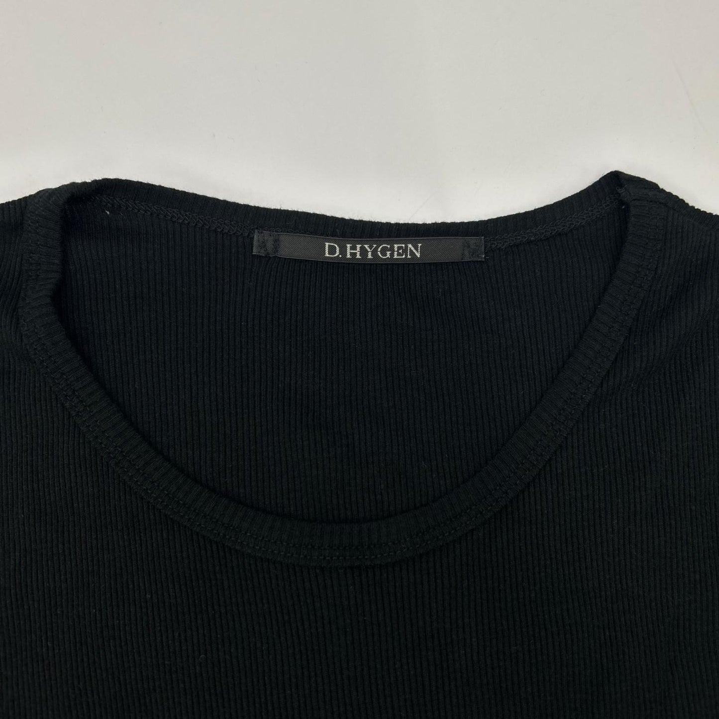 D.HYGEN ST101-0824S Rayon Long Sleeve T-Shirt Black Size 2