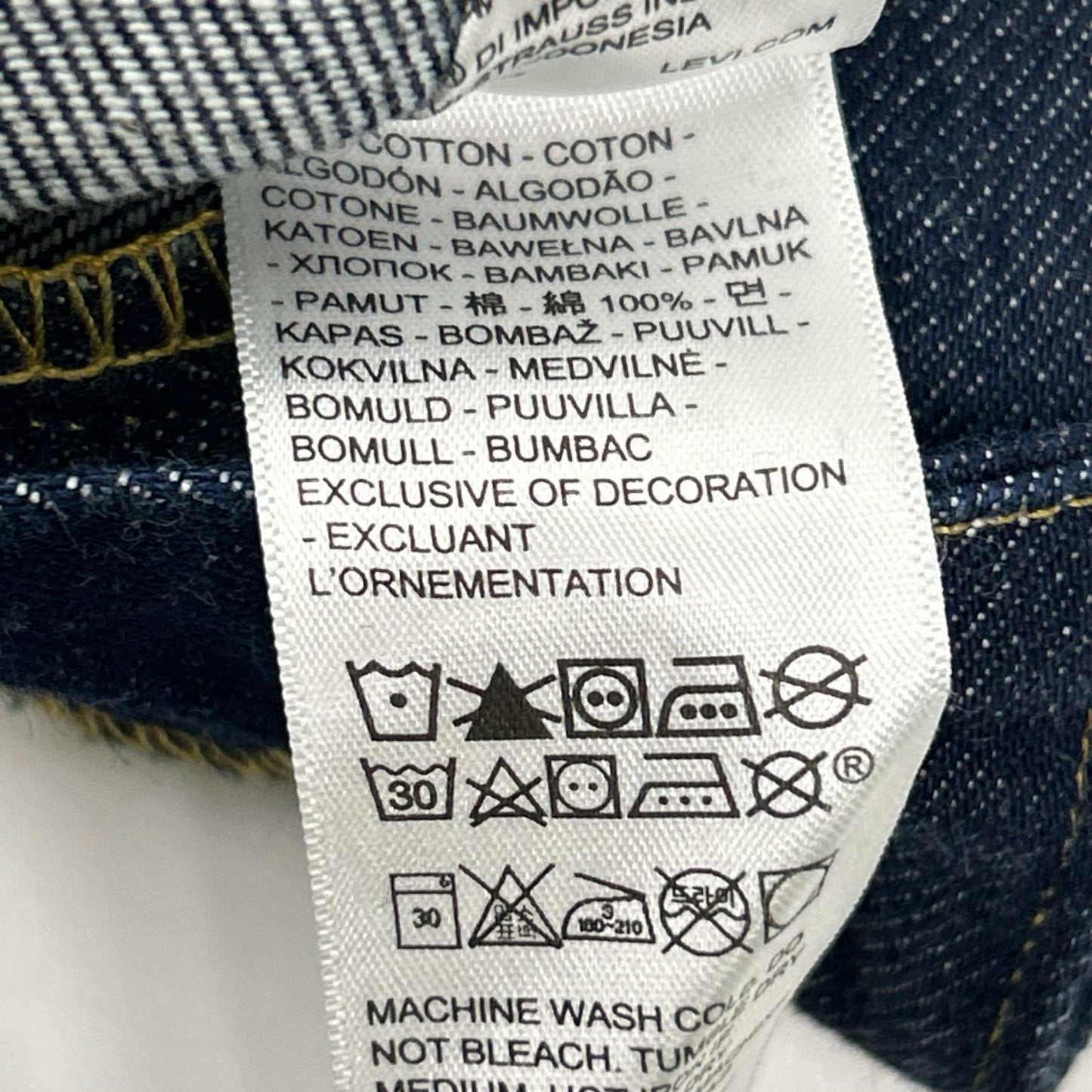 LEVI'S 501XX 1933 Model NRA Tag Jeans Indigo Size W33L34