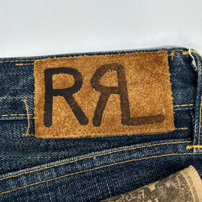 RRL 21040 Straight Leg Indigo Denim Jeans Size 30×30