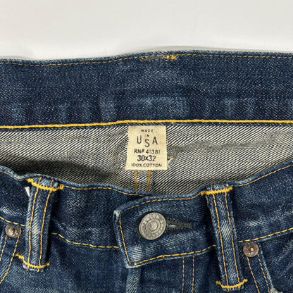 RRL 21040 Straight Leg Indigo Denim Jeans Size 30×30