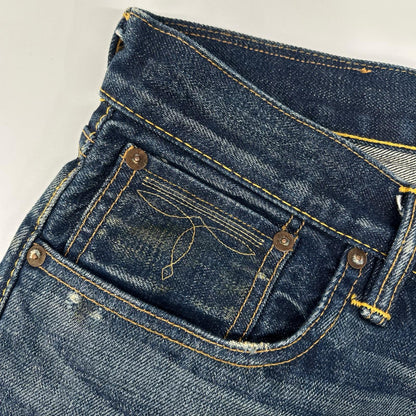 RRL 21040 Straight Leg Indigo Denim Jeans Size 30×30