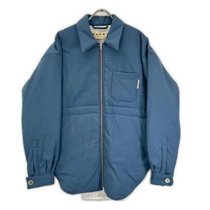 MARNI 20AW Wool Padded Shirt Blouson Blue Size 44