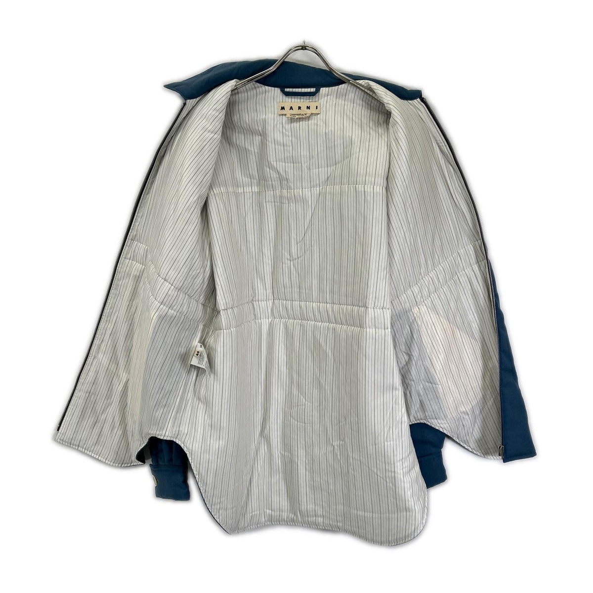 MARNI 20AW Wool Padded Shirt Blouson Blue Size 44