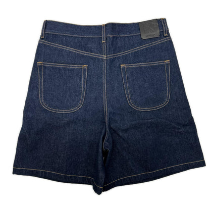 OFF-WHITE 90S Logo Raw Denim Shorts Indigo Size 30