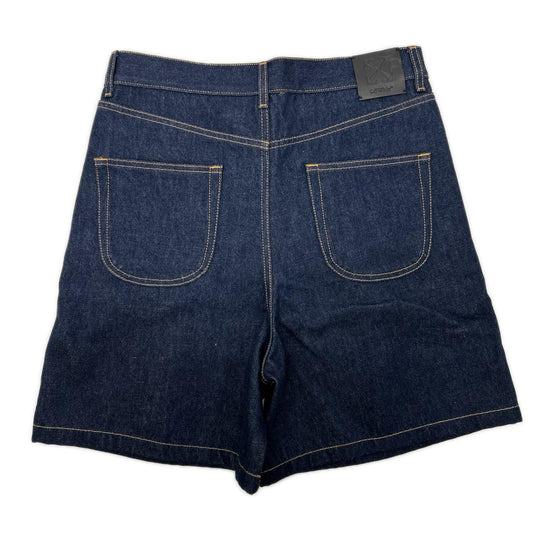 OFF-WHITE 90S Logo Raw Denim Shorts Indigo Size 30