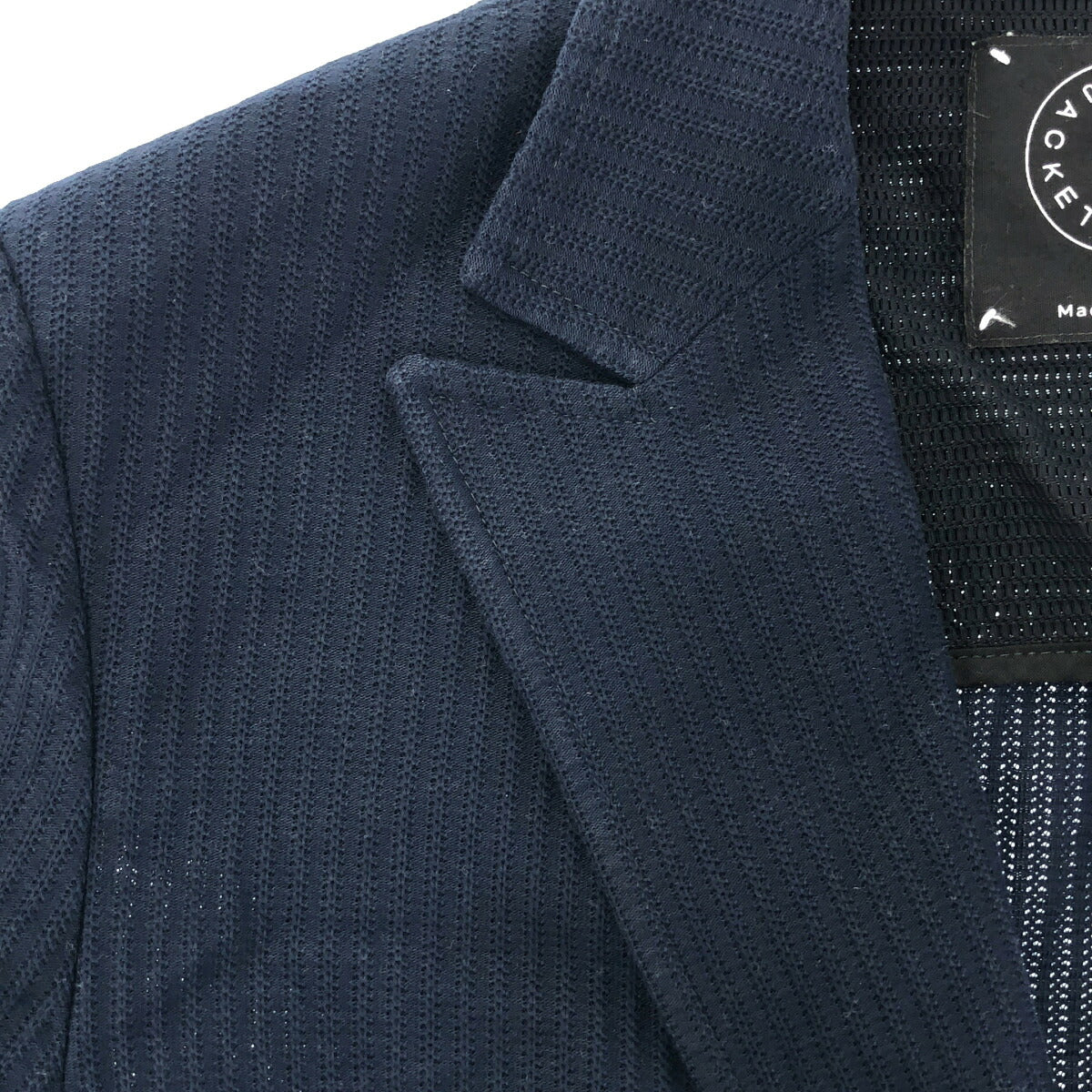 T-JACKET Navy Cotton Stretch Double-Breasted Jacket Size M