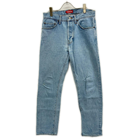 Supreme Light Blue Stone Washed Slim Jeans Size 30