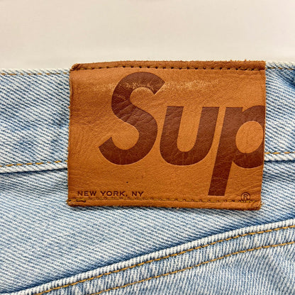Supreme Light Blue Stone Washed Slim Jeans Size 30
