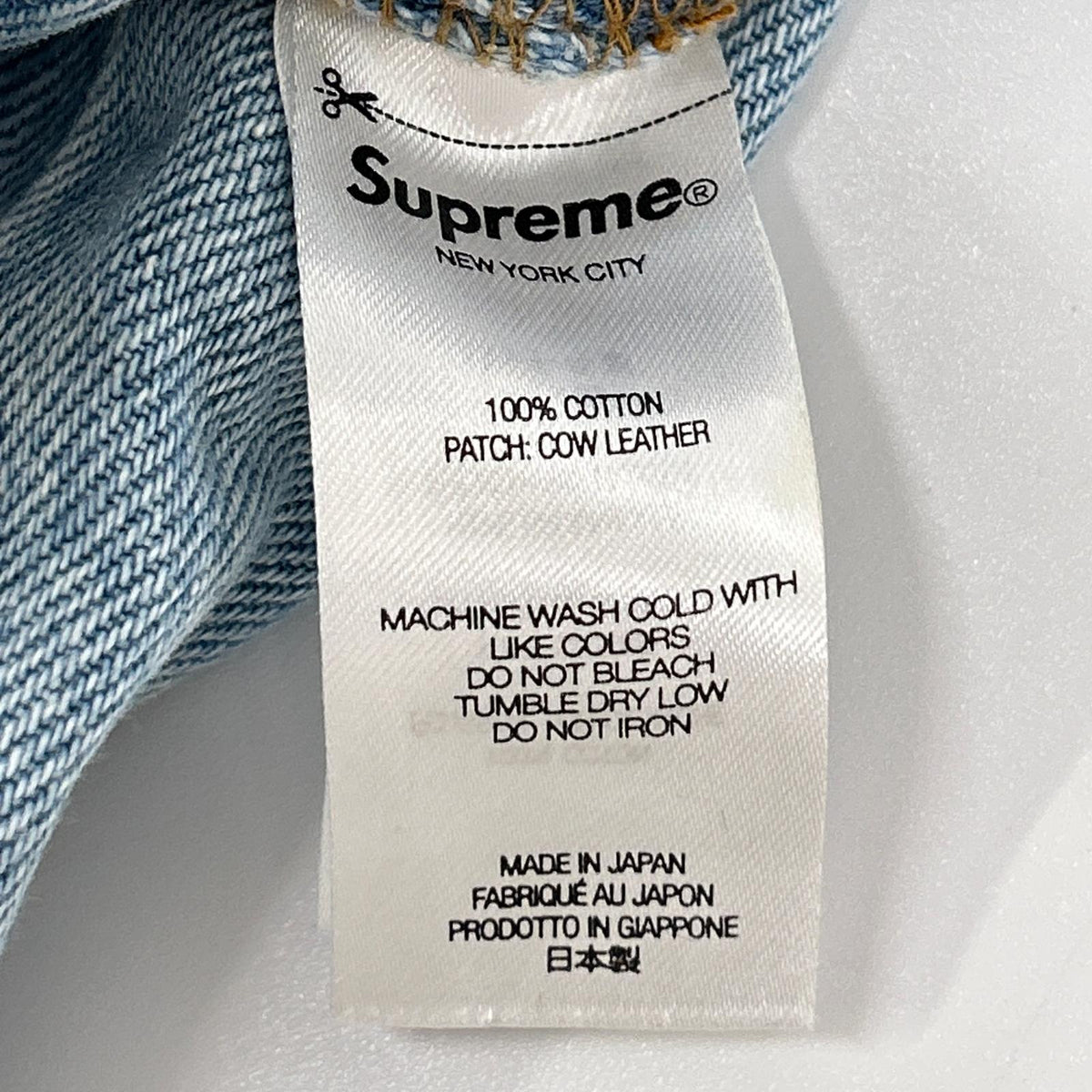 Supreme Light Blue Stone Washed Slim Jeans Size 30