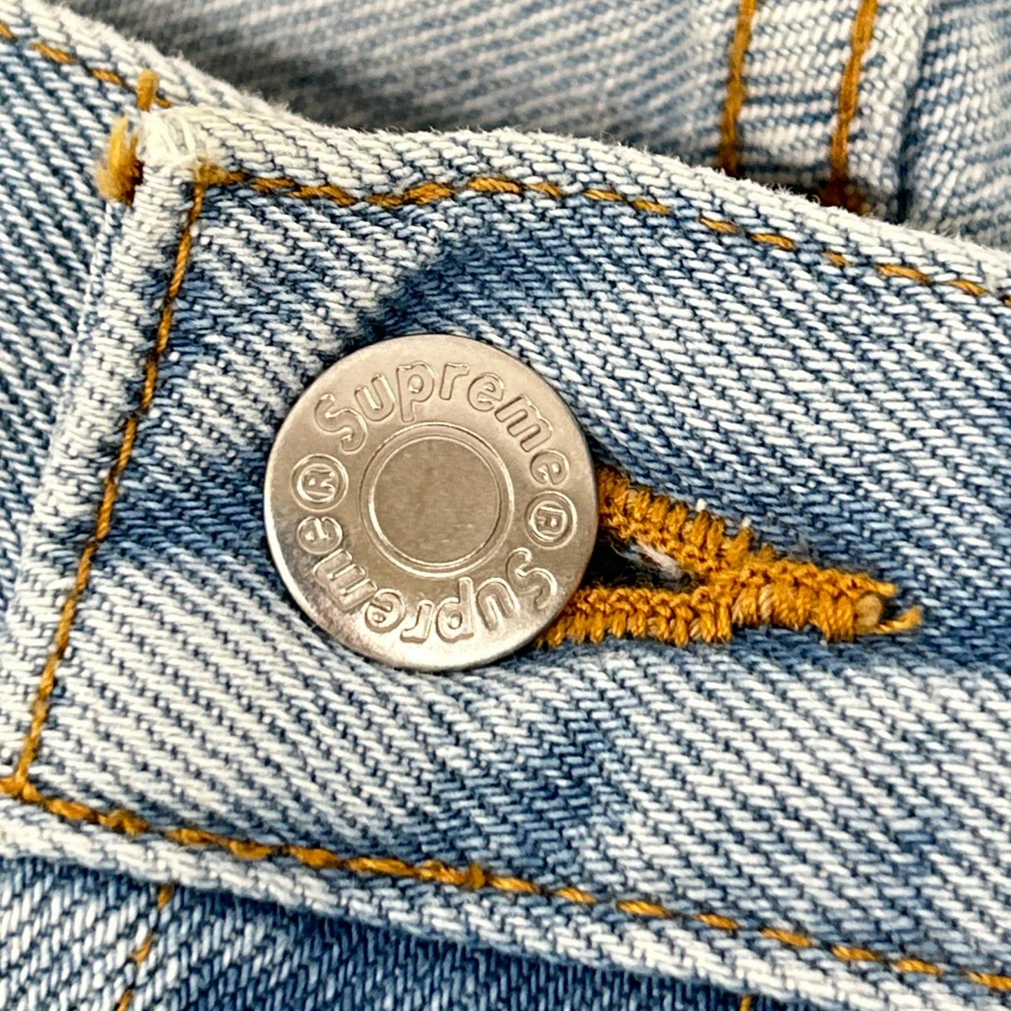Supreme Light Blue Stone Washed Slim Jeans Size 30